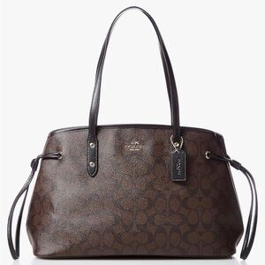 Coach Signature Drawstring Carryall Shoulder Bag